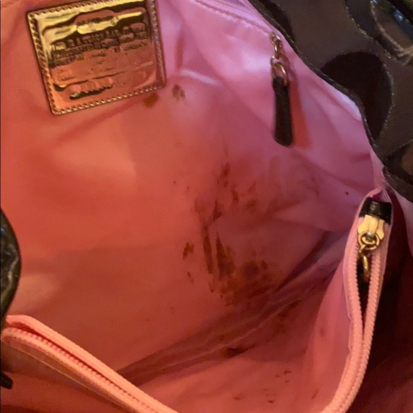 Coach purse pushlock Poppy Lurex tote - Picture 6 of 8